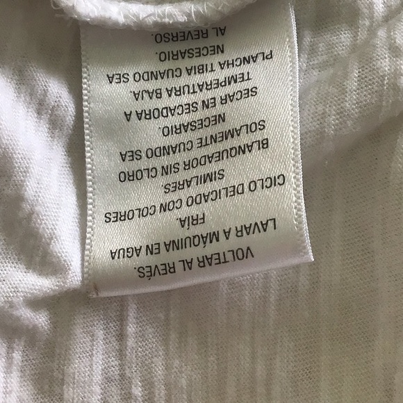 Style & Co tank top white sleeveless with sequins size med - Picture 8 of 9